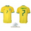 Officiële Voetbalshirt Brazilië Lucas Paqueta 7 Thuis WK 2022 - Heren